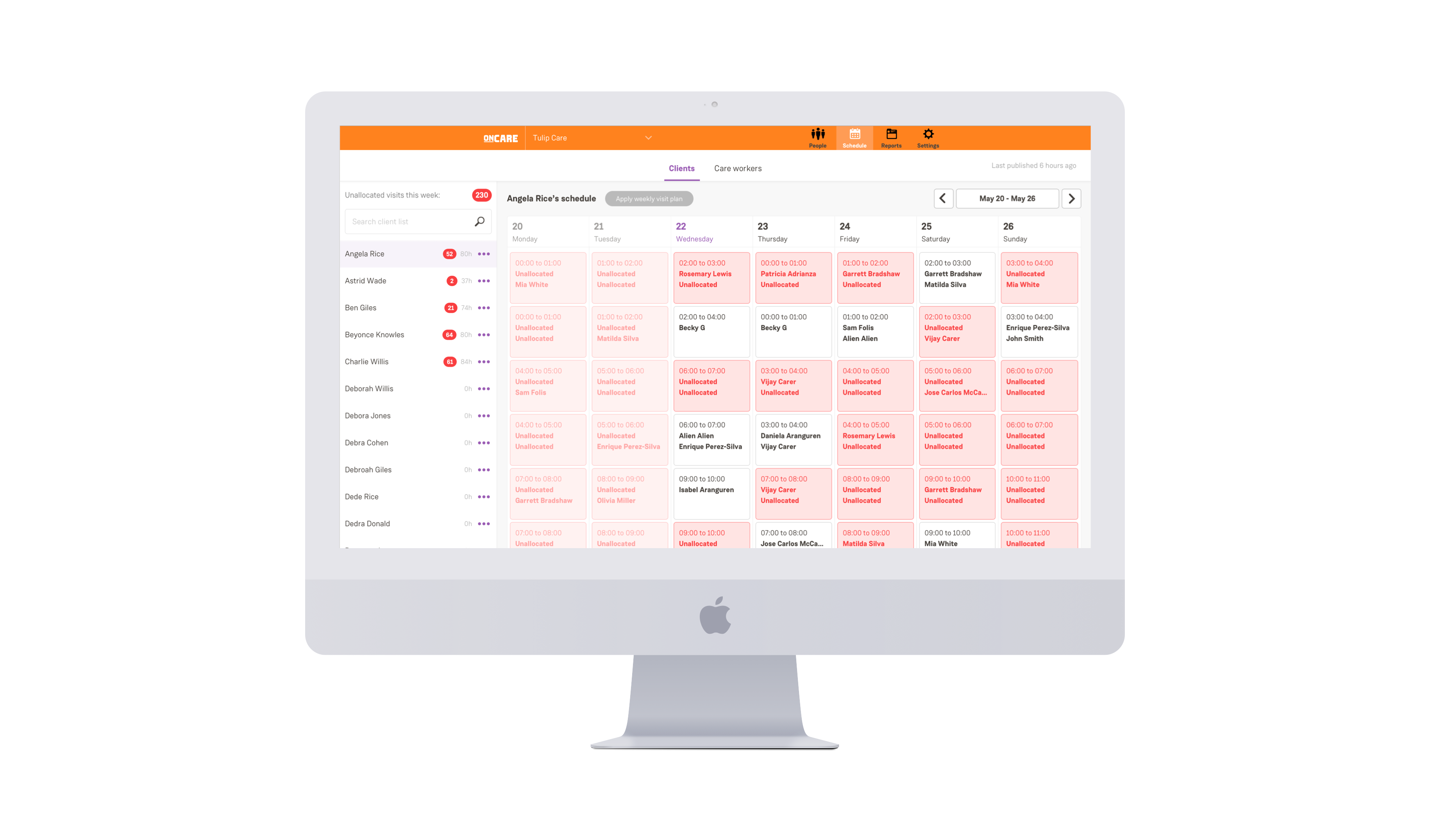 OnCare scheduling product